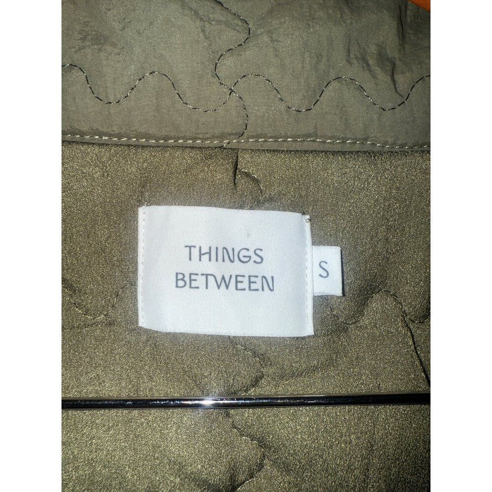Things Between Parker Parchwork‎ Quilted Jacket Dark Olive Size Small - Picture 7 of 16